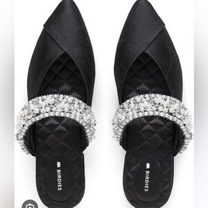 NWOT 	Birdies The Swan - Black Jacquard Beaded Cuff - 7.5